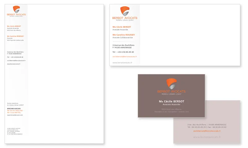 Bersot avocats : Réalisation de la papeterie