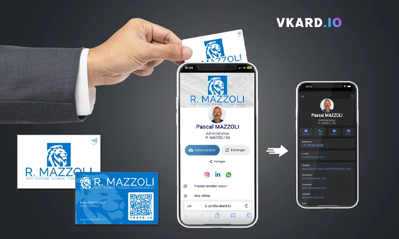 Mazzoli : Cartes de visite NFC