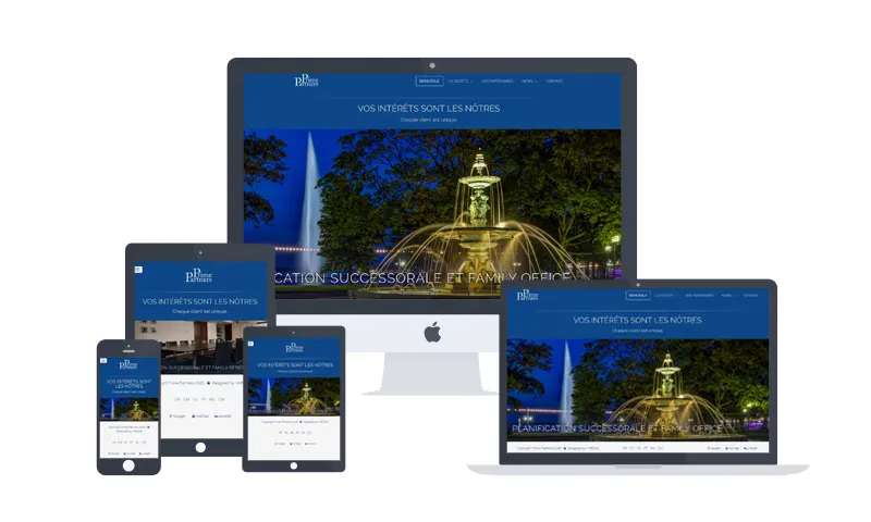 Prime Partners : Réalisation du site web