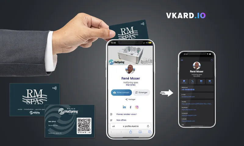 RM-SPAS : Cartes de visite NFC