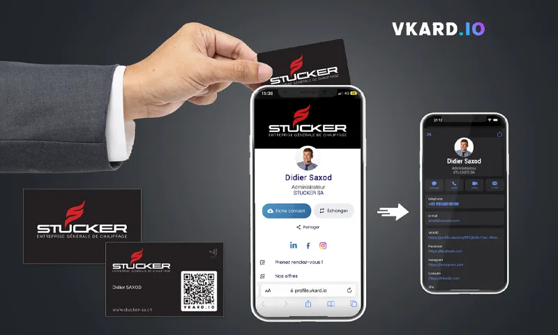 STUCKER SA : Cartes de visite NFC