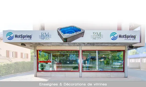 enseignes et décoration de vitrines